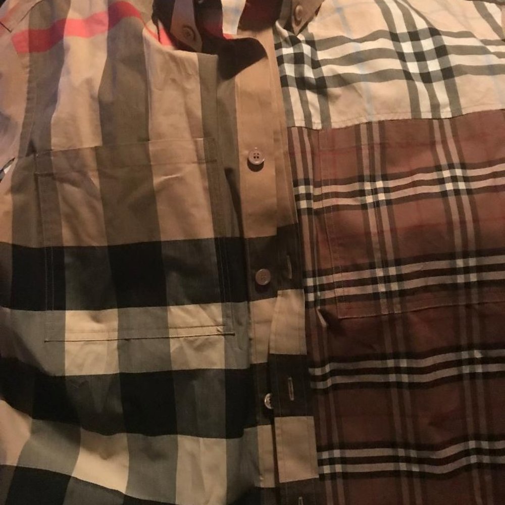 Men burberry button down shirt